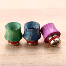 STAINLESS STEEL & WOOD BEAUTIFUL TEXTURE WIDE BORE DRIP TIPS